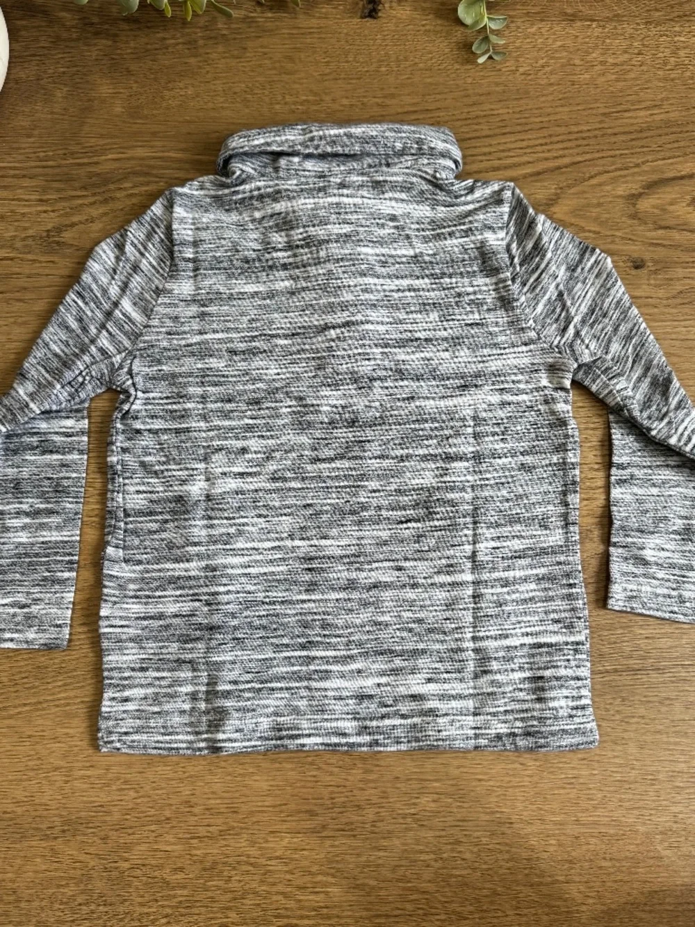 Old Navy Boys 2T Gray Marled Long Sleeve Polo Shirt